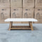 The Cleo Rectangle White Concrete & Acacia Timber Coffee Table available to purchase from Warehouse Furniture Clearance at our next sale event.