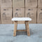 The Cleo White Concrete & Acacia Timber Lamp Table available to purchase from Warehouse Furniture Clearance at our next sale event.