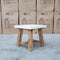 The Cleo White Concrete & Acacia Timber Lamp Table available to purchase from Warehouse Furniture Clearance at our next sale event.