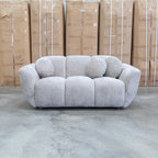 The Cloud Plush Fabric Two Seat Sofa - Bark available to purchase from Warehouse Furniture Clearance at our next sale event.