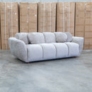 Cloud Plush Fabric Three Seat Sofa - Bark
