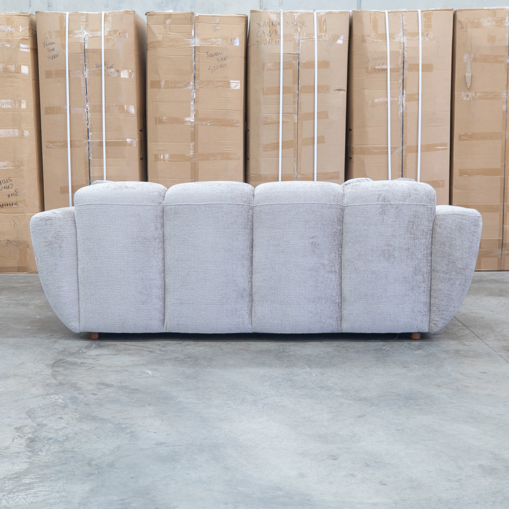 The Cloud Plush Fabric Three Seat Sofa - Bark available to purchase from Warehouse Furniture Clearance at our next sale event.