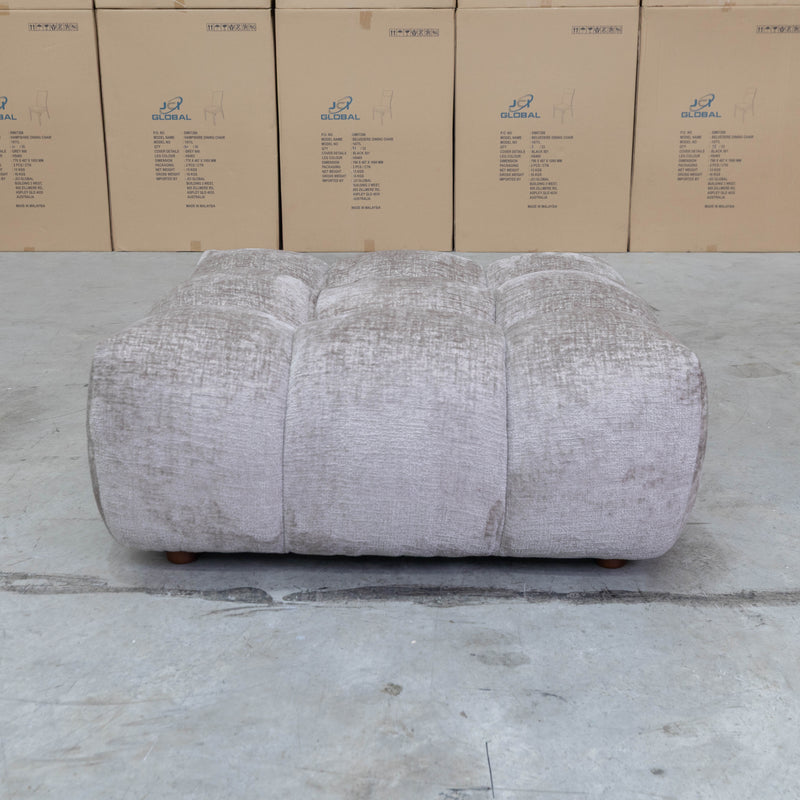 The Cloud Plush Fabric Ottoman - Bark available to purchase from Warehouse Furniture Clearance at our next sale event.