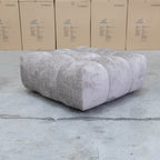 The Cloud Plush Fabric Ottoman - Bark - PRE ORDER Available After 15th November available to purchase from Warehouse Furniture Clearance at our next sale event.