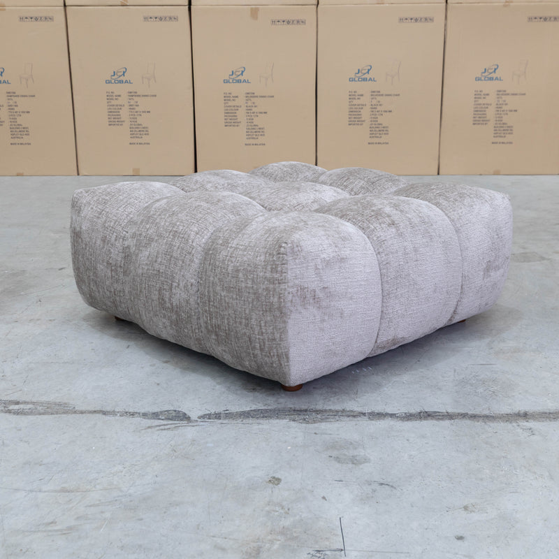 The Cloud Plush Fabric Ottoman - Bark available to purchase from Warehouse Furniture Clearance at our next sale event.
