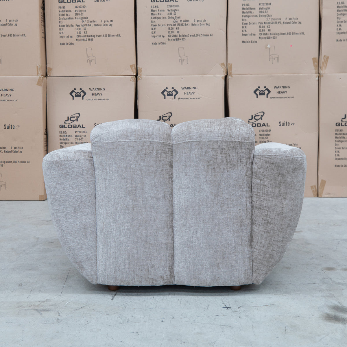 The Cloud Plush Fabric Single Armchair - Bark available to purchase from Warehouse Furniture Clearance at our next sale event.