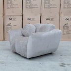 The Cloud Plush Fabric Single Armchair - Bark available to purchase from Warehouse Furniture Clearance at our next sale event.