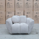 The Cloud Plush Fabric Single Armchair - Oat available to purchase from Warehouse Furniture Clearance at our next sale event.