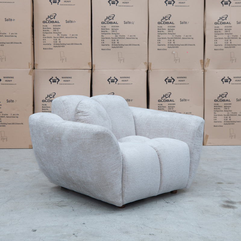 The Cloud Plush Fabric Single Armchair - Oat available to purchase from Warehouse Furniture Clearance at our next sale event.