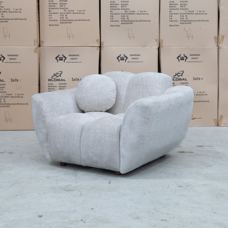 The Cloud Plush Fabric Single Armchair - Oat available to purchase from Warehouse Furniture Clearance at our next sale event.