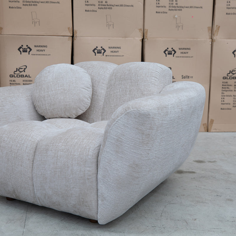 The Cloud Plush Fabric Single Armchair - Oat available to purchase from Warehouse Furniture Clearance at our next sale event.