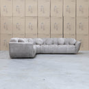 The Cloud Plush Fabric Corner Lounge - Bark available to purchase from Warehouse Furniture Clearance at our next sale event.