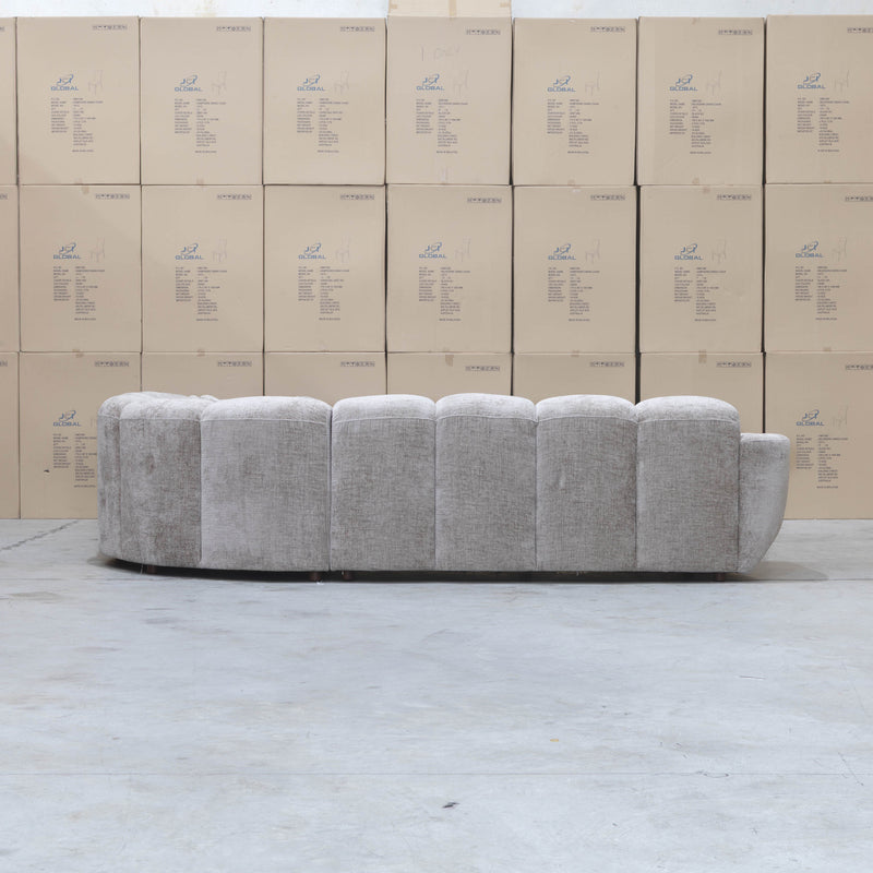 The Cloud Plush Fabric Corner Lounge - Bark available to purchase from Warehouse Furniture Clearance at our next sale event.