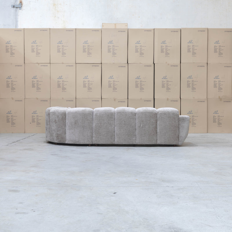 The Cloud Plush Fabric Corner Lounge - Bark available to purchase from Warehouse Furniture Clearance at our next sale event.