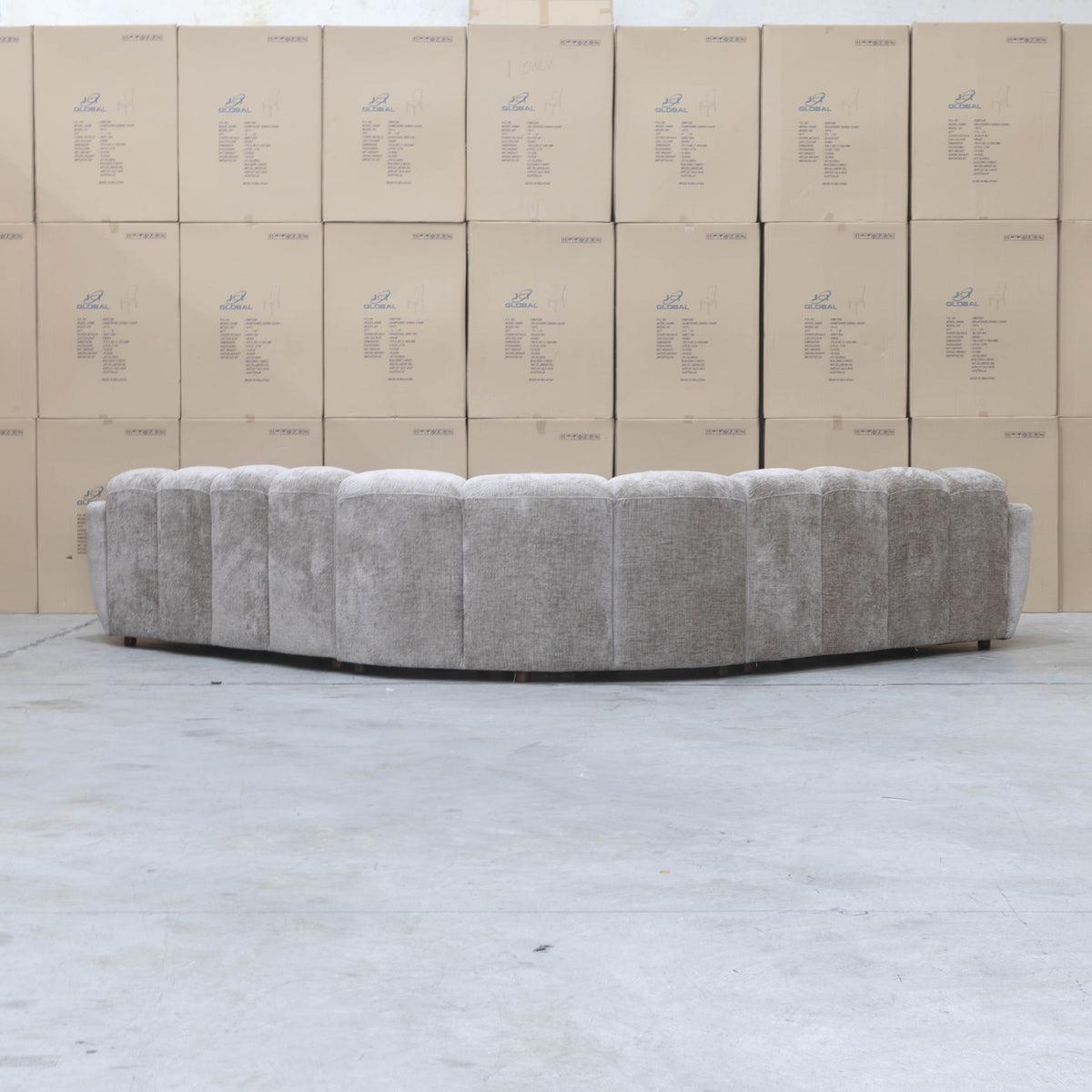 The Cloud Plush Fabric Corner Lounge - Bark available to purchase from Warehouse Furniture Clearance at our next sale event.