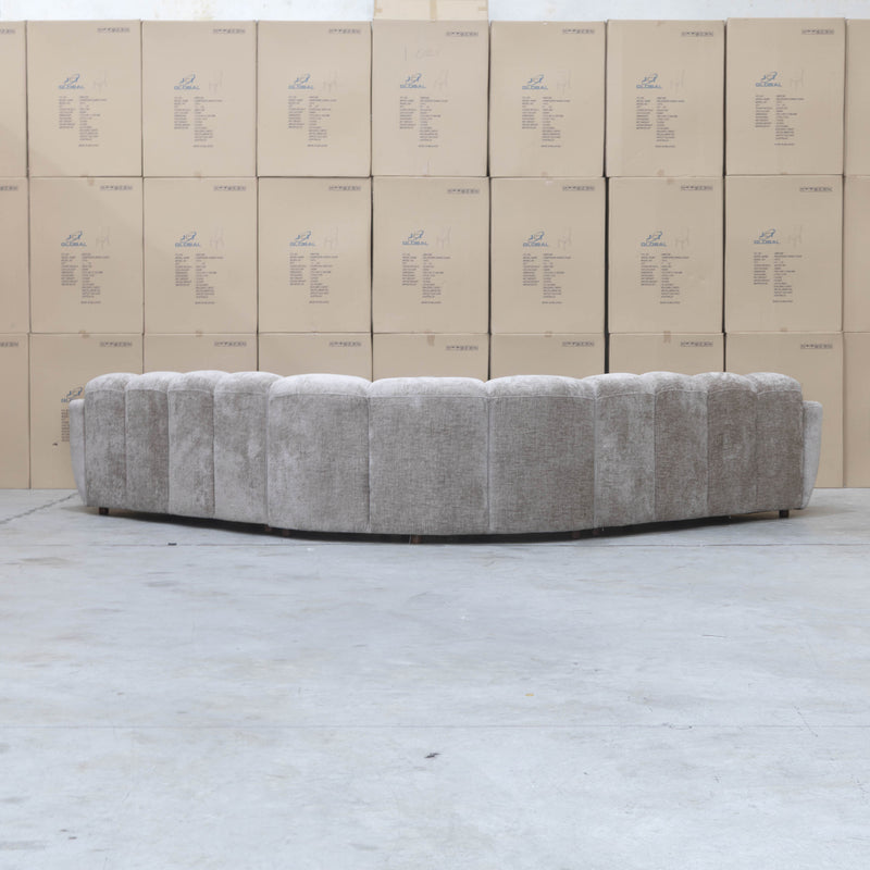 The Cloud Plush Fabric Corner Lounge - Bark available to purchase from Warehouse Furniture Clearance at our next sale event.