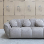 The Cloud Plush Fabric Corner Lounge - Bark available to purchase from Warehouse Furniture Clearance at our next sale event.