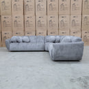 The Cloud Plush Fabric Corner Lounge - Slate available to purchase from Warehouse Furniture Clearance at our next sale event.