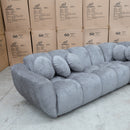 The Cloud Plush Fabric Corner Lounge - Slate available to purchase from Warehouse Furniture Clearance at our next sale event.