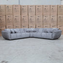 The Cloud Plush Fabric Corner Lounge - Slate available to purchase from Warehouse Furniture Clearance at our next sale event.
