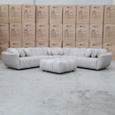 The Cloud Plush Fabric Corner Lounge - Oat - Available After 13th May available to purchase from Warehouse Furniture Clearance at our next sale event.