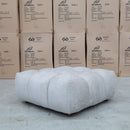The Cloud Plush Fabric Ottoman - Oat - Available After 13th May available to purchase from Warehouse Furniture Clearance at our next sale event.