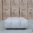 The Cloud Plush Fabric Ottoman - Oat - Available After 13th May available to purchase from Warehouse Furniture Clearance at our next sale event.