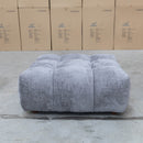The Cloud Plush Fabric Ottoman - Slate available to purchase from Warehouse Furniture Clearance at our next sale event.