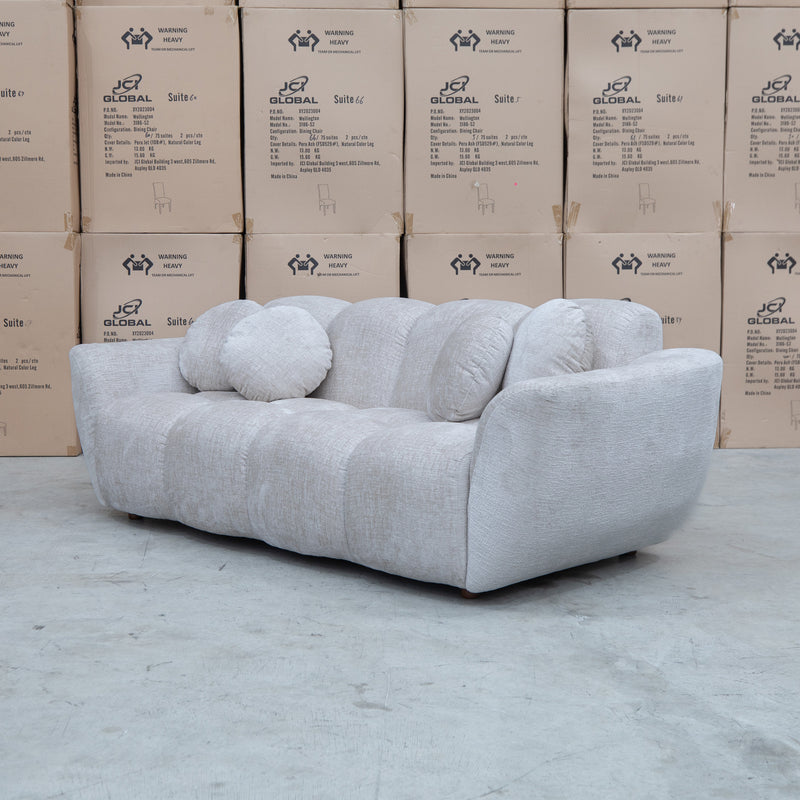 The Cloud Plush Fabric Three Seat Sofa - Oat available to purchase from Warehouse Furniture Clearance at our next sale event.