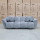 The Cloud Plush Fabric Three Seat Sofa - Slate available to purchase from Warehouse Furniture Clearance at our next sale event.