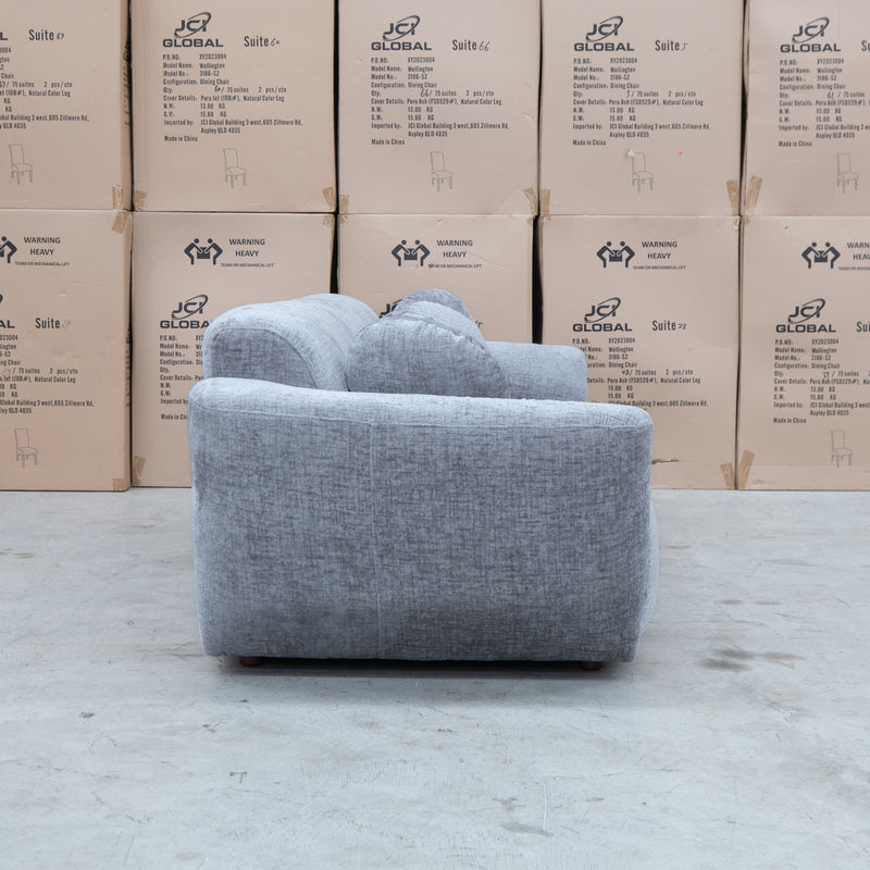 The Cloud Plush Fabric Three Seat Sofa - Slate available to purchase from Warehouse Furniture Clearance at our next sale event.