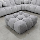 The Cloud Plush Fabric Ottoman - Slate - Available After 13th May available to purchase from Warehouse Furniture Clearance at our next sale event.
