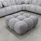 The Cloud Plush Fabric Ottoman - Slate - Available After 13th May available to purchase from Warehouse Furniture Clearance at our next sale event.