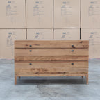 The Clunes Camphor Timber Six Drawer Dresser available to purchase from Warehouse Furniture Clearance at our next sale event.