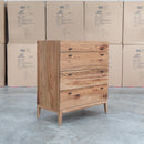 Clunes Camphor Timber Five Drawer Tallboy - Warehouse Furniture Clearance