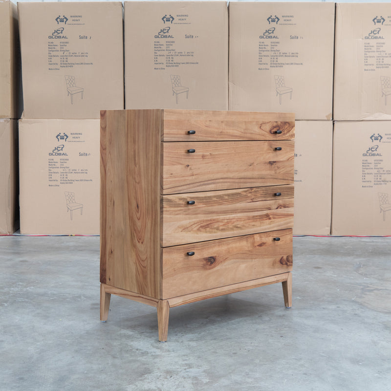 The Clunes Camphor Timber Five Drawer Tallboy