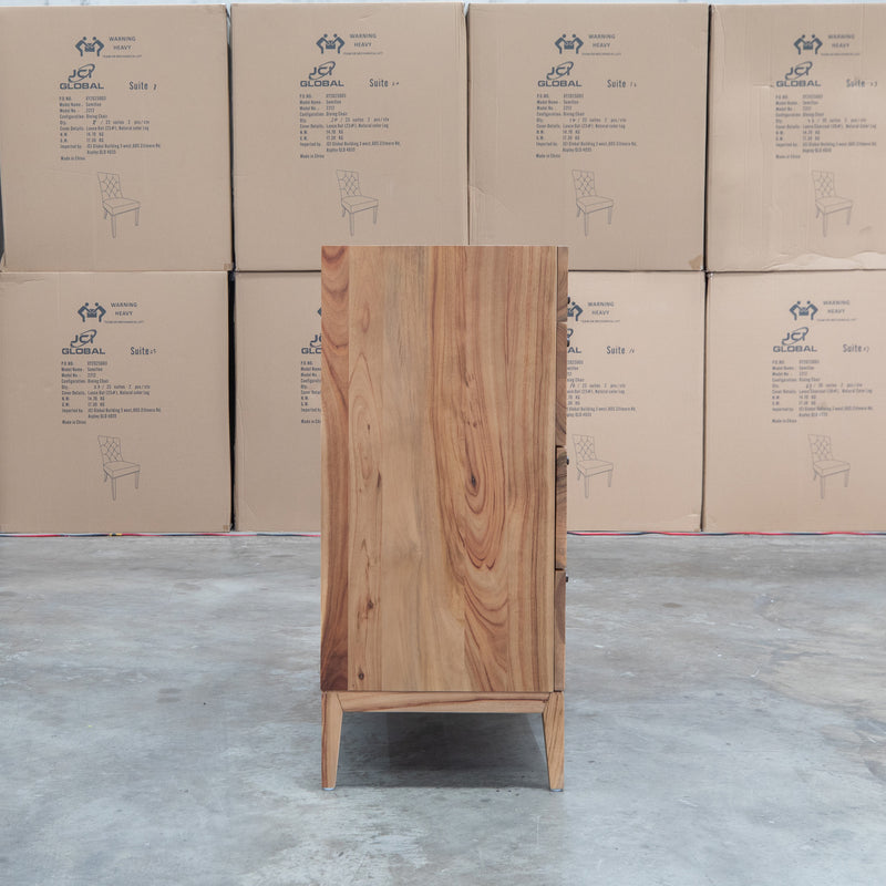 The Clunes Camphor Timber Five Drawer Tallboy