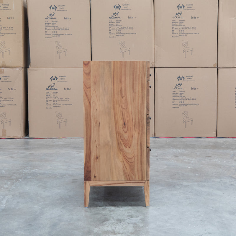 The Clunes Camphor Timber Five Drawer Tallboy