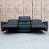 The Cobble Electric Three Seat Leather Recliner Lounge - Black