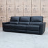 The Cobble Electric Three Seat Leather Recliner Lounge - Black
