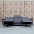 The Cobble Electric Three Seat Leather Recliner Lounge - Storm