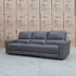 The Cobble Electric Three Seat Leather Recliner Lounge - Storm