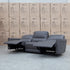 The Cobble Electric Three Seat Leather Recliner Lounge - Storm
