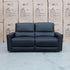 The Cobble Electric Two Seat Leather Recliner Lounge - Black
