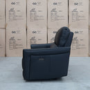 The Cobble Electric Two Seat Leather Recliner Lounge - Black available to purchase from Warehouse Furniture Clearance at our next sale event.