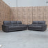 The Cobble Electric Two Seat Leather Recliner Lounge - Storm