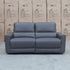 The Cobble Electric Two Seat Leather Recliner Lounge - Storm