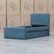 Coco Single Fabric Trundle Bed - Teal (Reversible Trundle)
