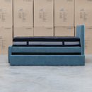 The Coco Single Fabric Trundle Bed - Teal (Reversible Trundle) available to purchase from Warehouse Furniture Clearance at our next sale event.