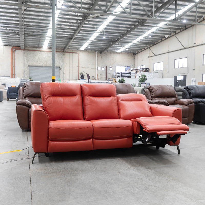 The La-Z-Boy Colorado 3 Seat Twin Power Lounge - Jersey Flame - Floor Stock available to purchase from Warehouse Furniture Clearance at our next sale event.